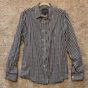 Black and white casual button down.